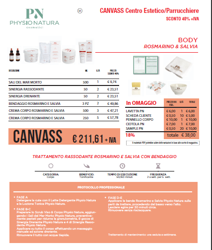 Canvass Body  rosmarino e salvia